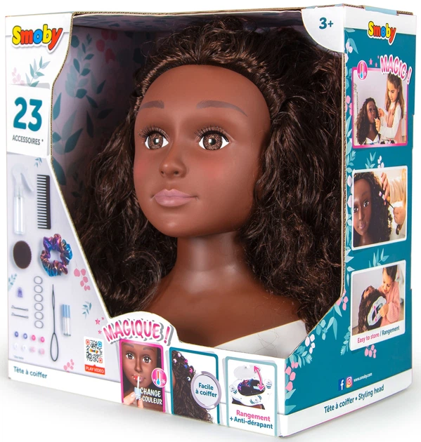 Zestaw stylisty Smoby Toys Manekin Brunetka 19 akcesoriów 21 x 16 x 25 cm (7600320318) (3032163203186) - obraz 1