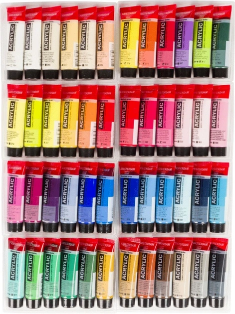 Zestaw farb akrylowych Royal Talens Amsterdam General Selection 17820448 48 kolorów po 20 ml (8712079451073) - obraz 3