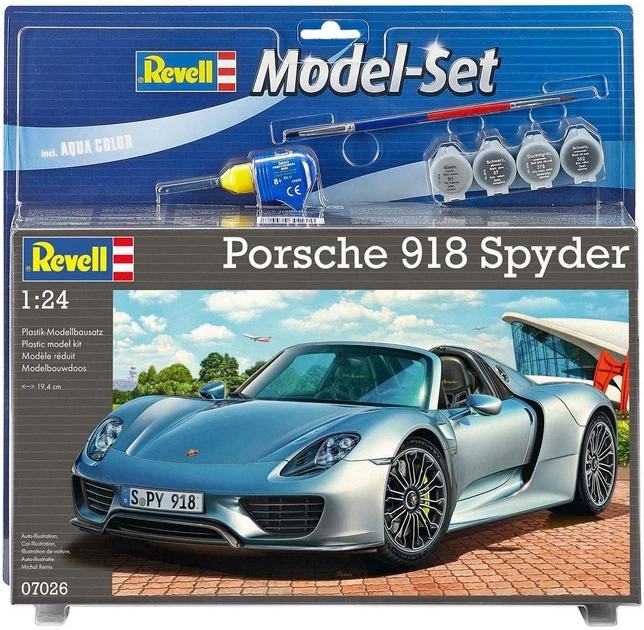 Збірна модель-копія Revell Автомобіль Porsche 918 Spyder Рівень 4 Масштаб 1:24 (RVL-67026) (4009803670263) - зображення 2