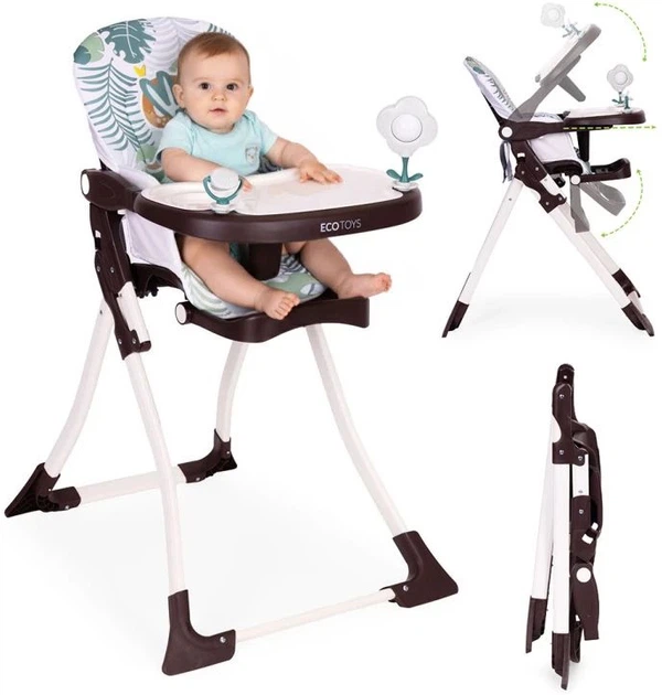 Стільчик для годування EcoToys складний з іграшками (5905817007929) - зображення 7