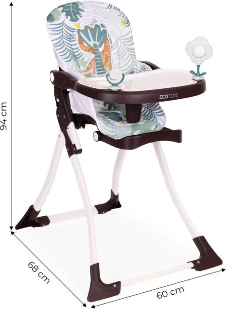 Стільчик для годування EcoToys складний з іграшками (5905817007929) - зображення 8