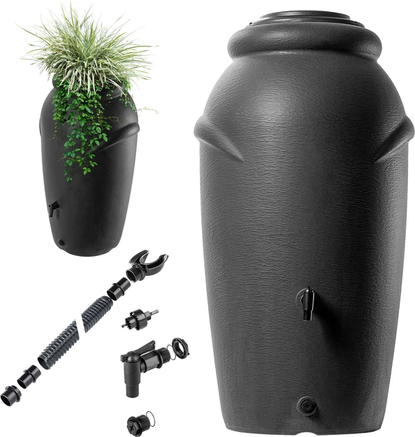 Zbiornik na deszczówkę Kadax Vidor 210L Antracytowy - obraz 1