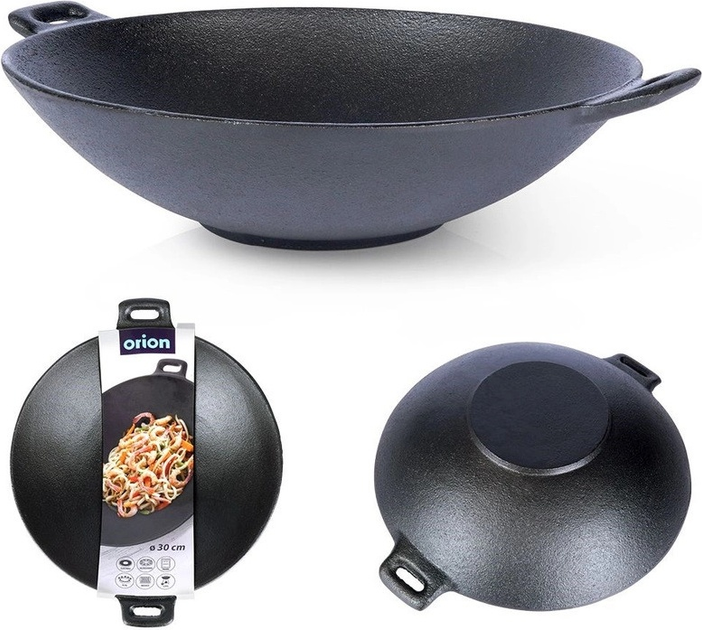 Сковорода Wok Orion Litina чавунна 30 см (8592381157692) - зображення 12