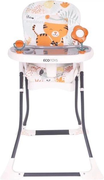 Стільчик для годування EcoToys складний з іграшками Різнокольоровий (5905817007936) - зображення 2