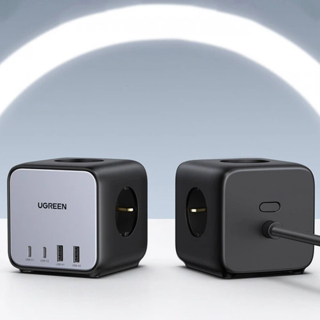 Зарядное устройство Ugreen DigiNest Cube CD268 65W (2хUSB-C+2xUSB-A) Gray (60113) - изображение 5