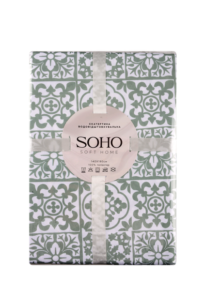 Скатерть Mosaic Green 140х180 см SOHO 000334652 - Фото 1 Скатерть Mosaic Green 140х180 см SOHO 000334652 - изображение 1