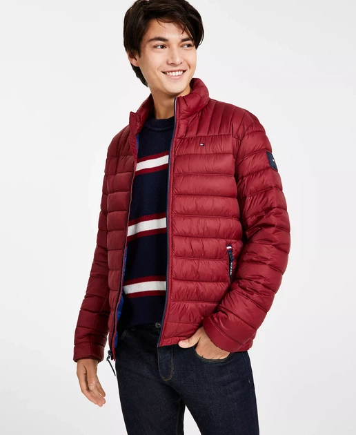 Чоловіча куртка-пуховик Tommy Hilfiger стьобана XXL червона - Фото 1 Чоловіча куртка-пуховик Tommy Hilfiger стьобана XXL червона - зображення 1