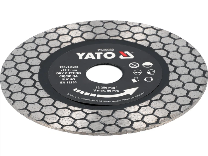 Диск алмазний Yato YT-59980 для керамограніту та граніту 125 мм (5906083119354) - зображення 3