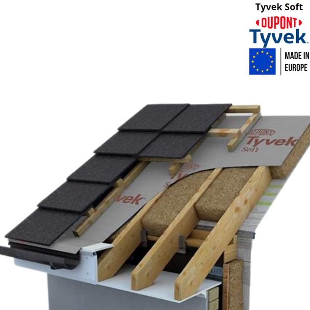 Супердифузійна мембрана Tyvek Soft 1,5 x 50 м, 75 м2, 60 г/м2 - зображення 6