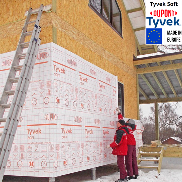 Супердифузійна мембрана Tyvek Soft 1,5 x 50 м, 75 м2, 60 г/м2 - зображення 9