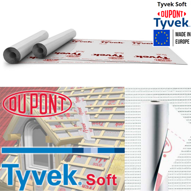 Супердифузійна мембрана Tyvek Soft 1,5 x 50 м, 75 м2, 60 г/м2 - зображення 12
