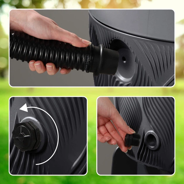 Zbiornik na deszczówkę Kadax Reveret 240 L Antracytowy - obraz 7