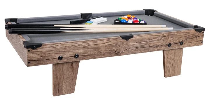 Ігровий стіл 4 в 1 Більярд Настільний футбол Аерохокей Пінг-понг Сірий ZGR.XJ6603 (5903864988635) - зображення 10