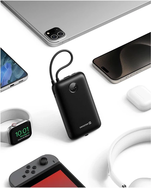 УМБ Swissten Power Bank Voltbox 30000 mAh 35W PD Black (8595217490574) - Фото 5 УМБ Swissten Power Bank Voltbox 30000 mAh 35W PD Black (8595217490574) - изображение 5