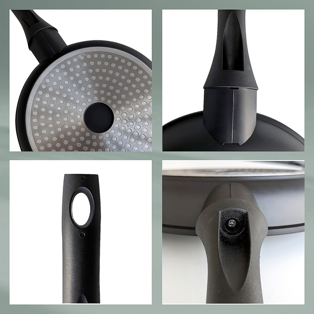 Patelnia Kela Atura ceramiczna 20 cm Czarna (4025457151637) - obraz 3