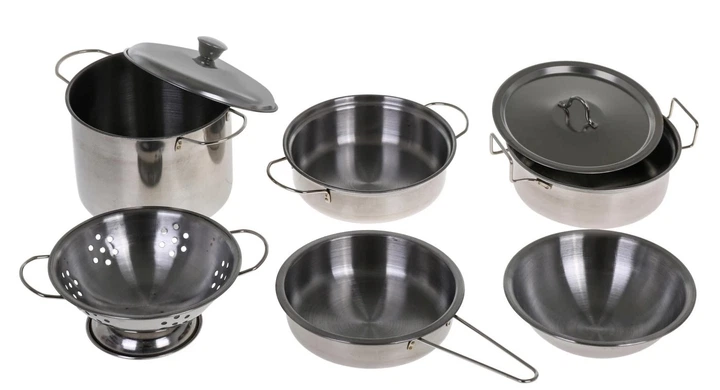 Mega zestaw kuchenny Metalowe garnki + Przybory kuchenne + Jedzenie 30 elementów ZDZ.555-BX050 (5903864954364) - obraz 5