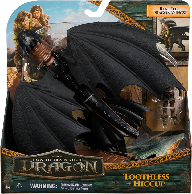 Игровая фигурка Дракон Беззубик и Иккинг Как приручить дракона Dreamworks Dragons Toothless - Hiccup 6074007 - Фото 2 Игровая фигурка Дракон Беззубик и Иккинг Как приручить дракона Dreamworks Dragons Toothless - Hiccup 6074007 - изображение 2