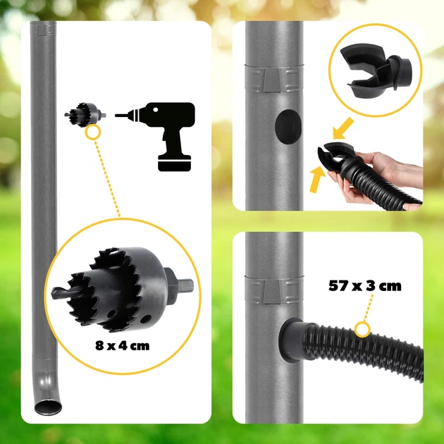 Zbiornik na deszczówkę Kadax Reveret 240 L Kremowy - obraz 3