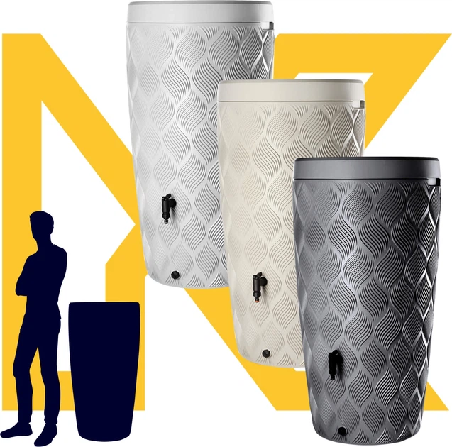 Zbiornik na deszczówkę Kadax Reveret 240 L Kremowy - obraz 4