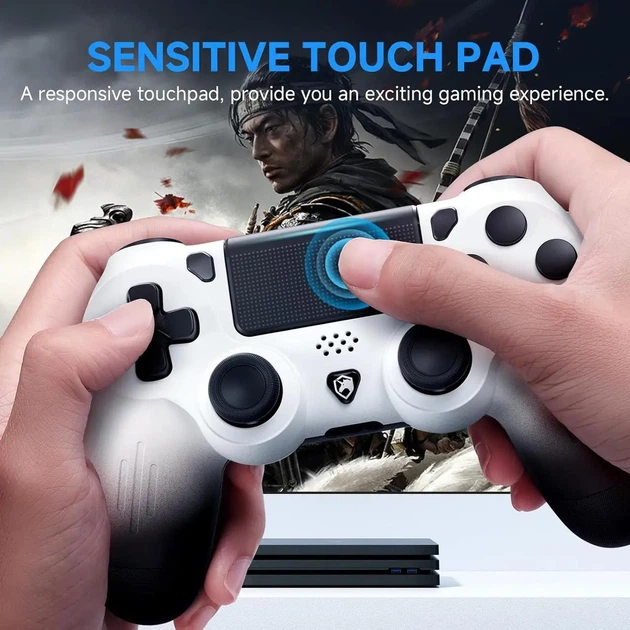 Беспроводной геймпад для PS4 и ПК ECHTPower P02 с сенсорной панелью, до 10 часов на одном заряде, встроенный гидроскоп - Фото 6 Беспроводной геймпад для PS4 и ПК ECHTPower P02 с сенсорной панелью, до 10 часов на одном заряде, встроенный гидроскоп - изображение 6