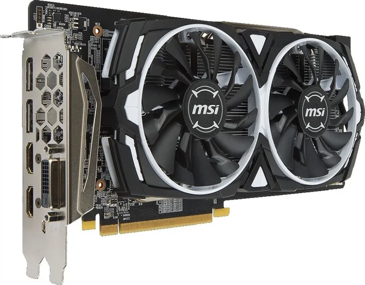 Відеокарта MSI AMD Radeon RX 580 8Gb (Radeon RX 580 ARMOR 8G OC) GDDR5, 256 bit, PCI-E 3.0 x16 - Б/У - изображение 4