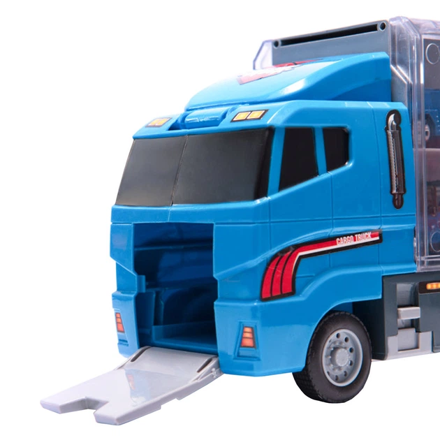 Transporter ciężarówka KIK TIR wyrzutnia + metalowe auta policja (5903039704077) - obraz 8