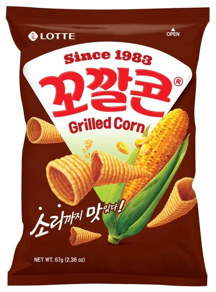 Кукурузные снеки Lotte со вкусом барбекю 67 г - Фото 1 Кукурузные снеки Lotte со вкусом барбекю 67 г - изображение 1