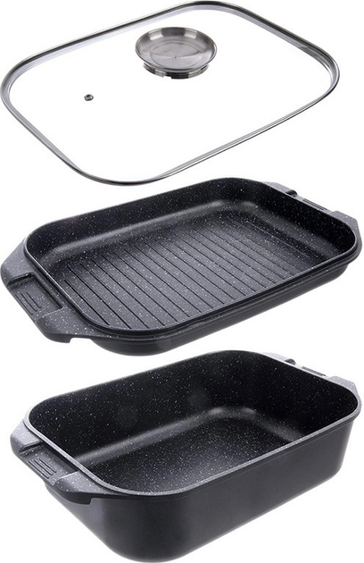 Brytfanna do piekarnika Orion Grande 3 w 1 z pokrywką 41 x 26 x 15 cm (8592381232207) - obraz 3
