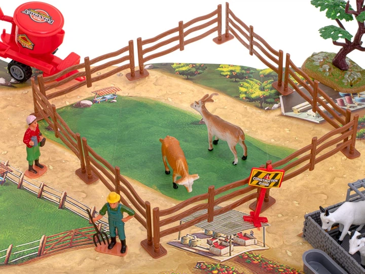 Zestaw zabawek KIK Farma gospodarstwo ze zwierzętami i maszynami 49 szt. (5903039723146) - obraz 4