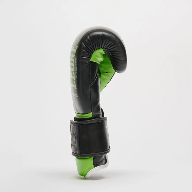 Рукавички боксерські з бинтами Leone GN115 PROFESSIONAL 2 розмір 16 унцій, чорно-зелені - Фото 3 Рукавички боксерські з бинтами Leone GN115 PROFESSIONAL 2 розмір 16 унцій, чорно-зелені - изображение 3
