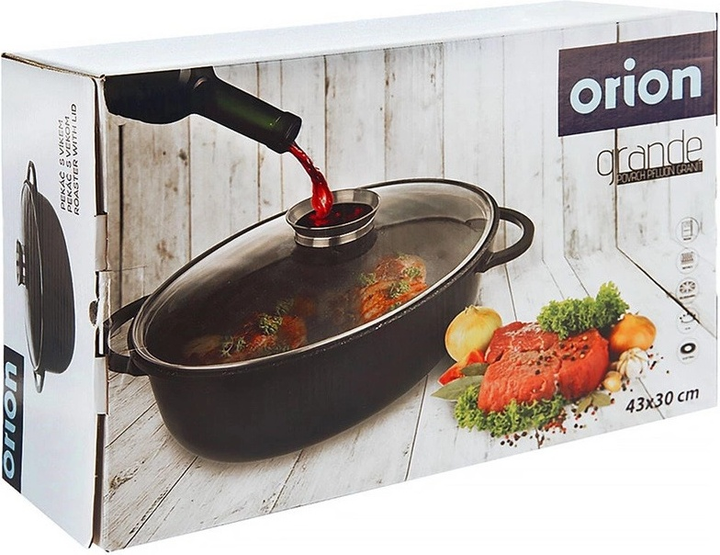 Brytfanna do piekarnika Orion Grande z pokrywką owalna 45 x 27.5 x 19 cm (8592381177010) - obraz 7