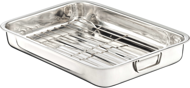 Brytfanna Kadax Motte z rusztem srebrna 40x28.5x5 cm (5903699431030) - obraz 1