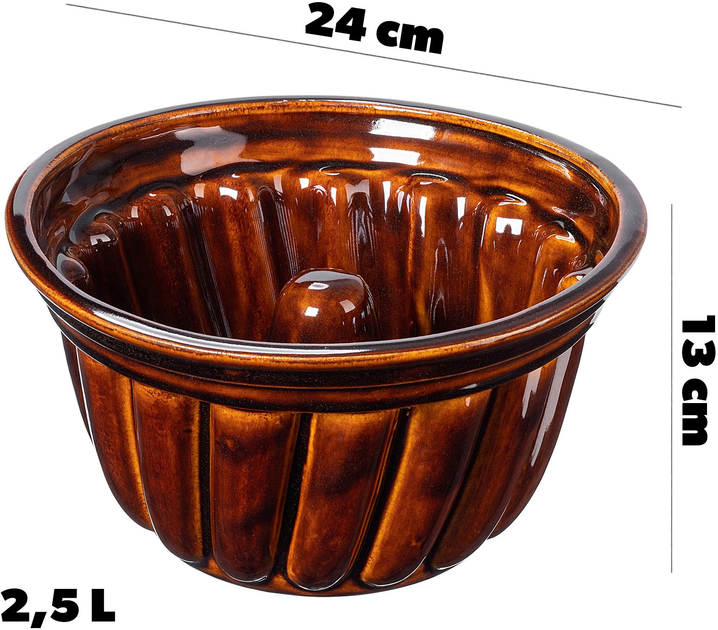 Forma do pieczenia babki Kadax Olympia ceramiczna 24 cm (5903699480793) - obraz 2