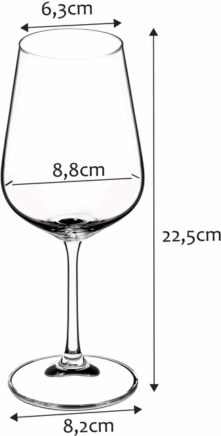 Zestaw kieliszków do czerwonego wina Kadax 6x450 ml (5902730382041) - obraz 2