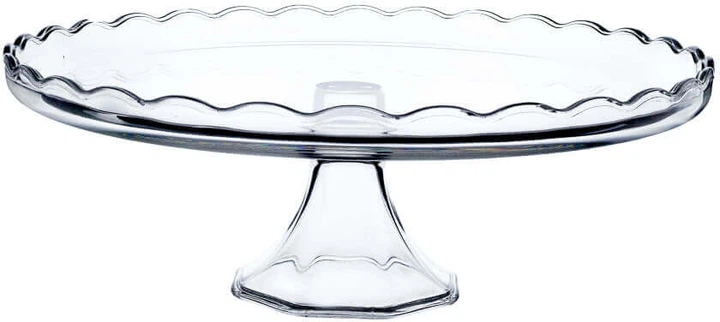 Patera na ciasto Kadax szklana na nodze 32 cm (5903699425718) - obraz 1