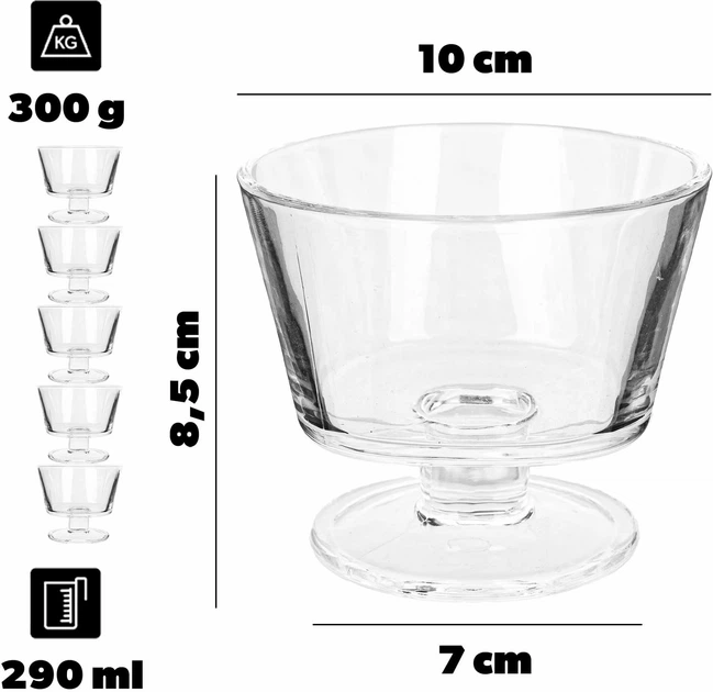 Набір стаканчиків для морозива Kadax Pisa 6x290 мл (5903699472637) - зображення 2
