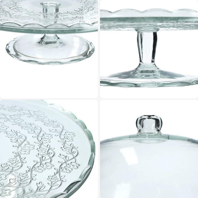 Patera na ciasto Kadax Dego na nodze z pokrywą 29 cm (5903699485996) - obraz 3