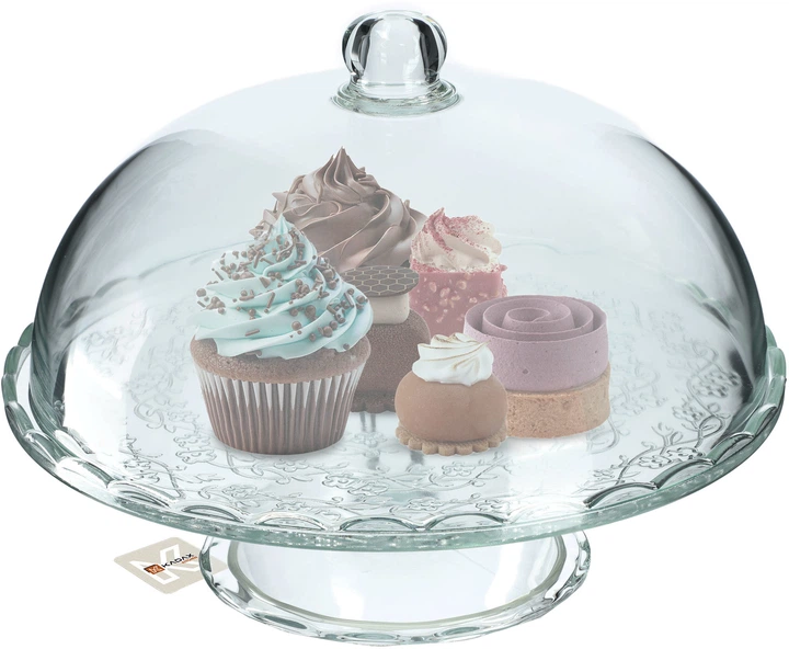 Patera na ciasto Kadax Dego na nodze z pokrywą 29 cm (5903699485996) - obraz 5