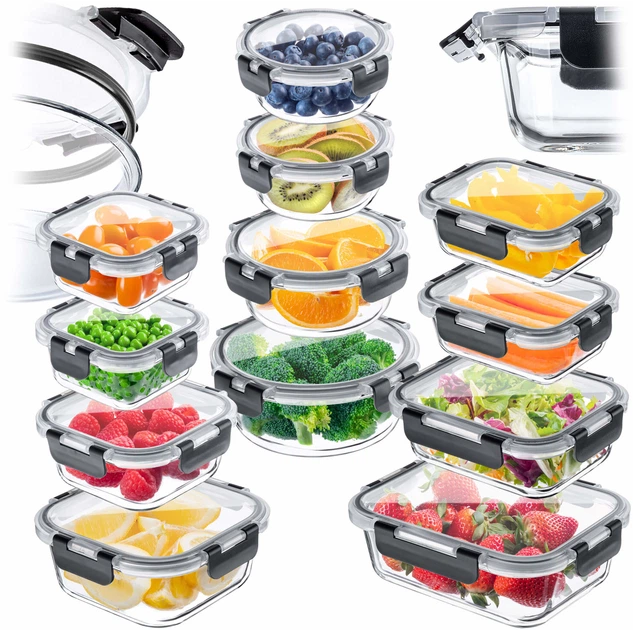 Zestaw szklanych pojemników Kadax Termoli z pokrywkami 12 szt (5906638309216) - obraz 9