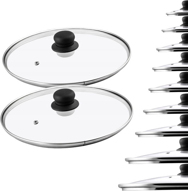 Zestaw pokrywek Kadax szklanych 2x26 cm (5903699442906) - obraz 1