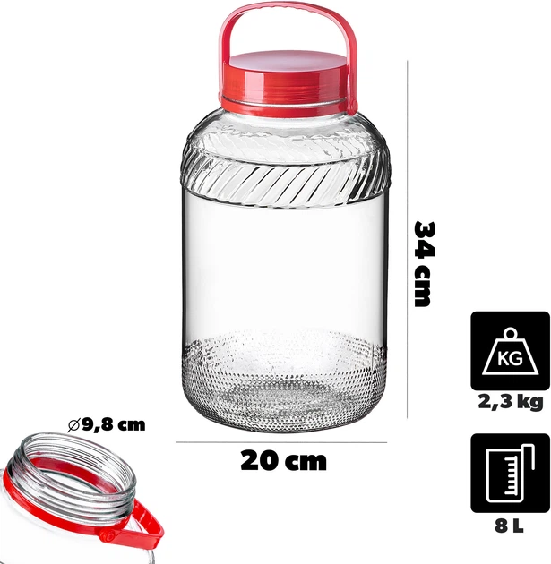 Банка для засолювання огірків Kadax Rora 8 л (5903699496923) - зображення 2