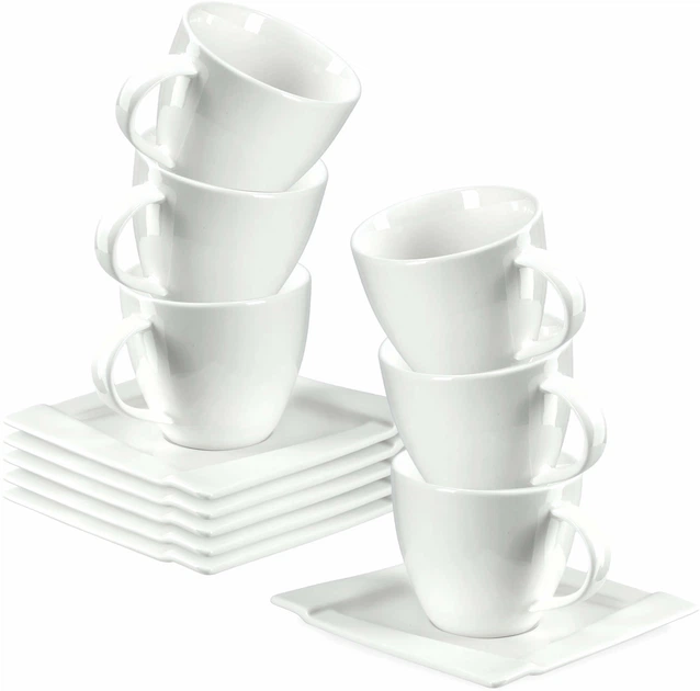 Набір чашок Kadax Avio з блюдцями 6x220 мл (5903699431009) - зображення 1