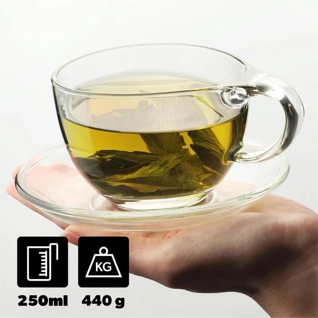 Zestaw filiżanek Kadax Zinal ze spodkami 6x250 ml (5903699429143) - obraz 3