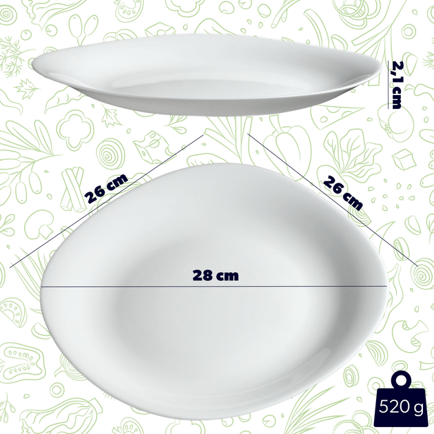 Набір тарілок Kadax квадратних 3x28 см (5903699453872) - зображення 2