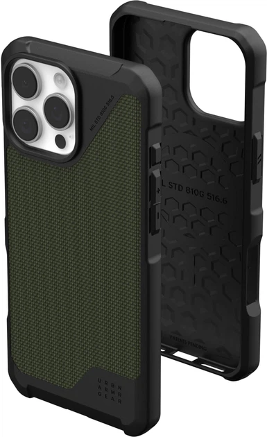 Панель UAG Metropolis LT Magsafe для Apple iPhone 16 Pro Max Kevlar Olive (AW82-0AP) - зображення 2