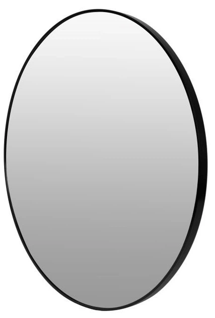 Настінне дзеркало ModernHome від Multistore Кругле підвісне сучасне алюмінієва рама 60 см чорне (VKM-925B-60) - зображення 2