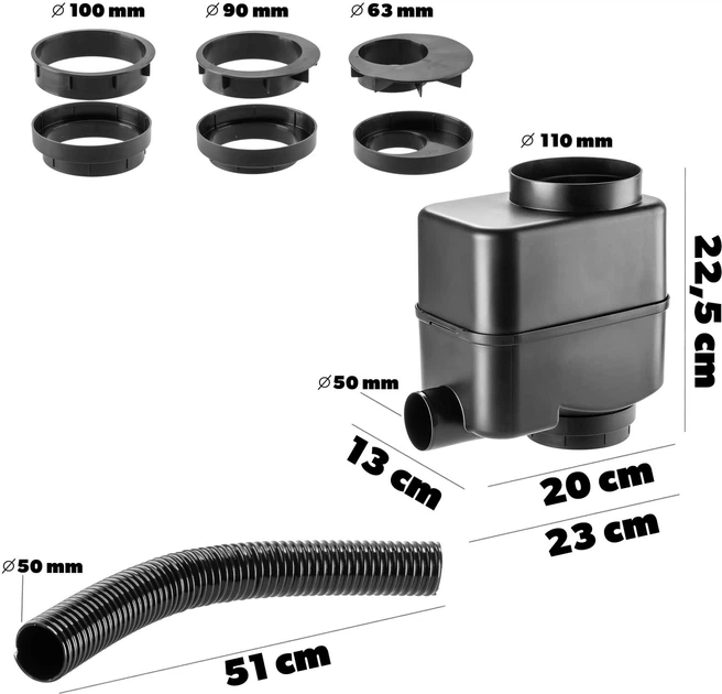 Zbiornik na deszczówkę z łapaczem Kadax Signa 125L Mokka - obraz 4