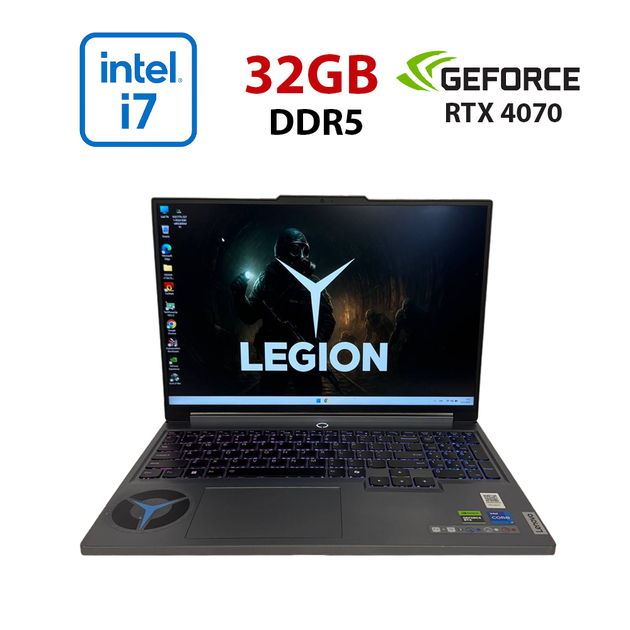 Ігровий ноутбук Б-класу Lenovo Legion 5 16IRX9 / 16" (2560x1600) IPS / Intel Core i7-14700HX (20 (28) ядра по 1,5 - 5,5 ГГц) / 32 ГБ DDR5 / 1000 ГБ SSD NVMe / nVidia GeForce RTX 4070, 8 ГБ GDDR6, 128-біт / WebCam б/в - Фото 1 Ігровий ноутбук Б-класу Lenovo Legion 5 16IRX9 / 16" (2560x1600) IPS / Intel Core i7-14700HX (20 (28) ядра по 1,5 - 5,5 ГГц) / 32 ГБ DDR5 / 1000 ГБ SSD NVMe / nVidia GeForce RTX 4070, 8 ГБ GDDR6, 128-біт / WebCam б/в - зображення 1