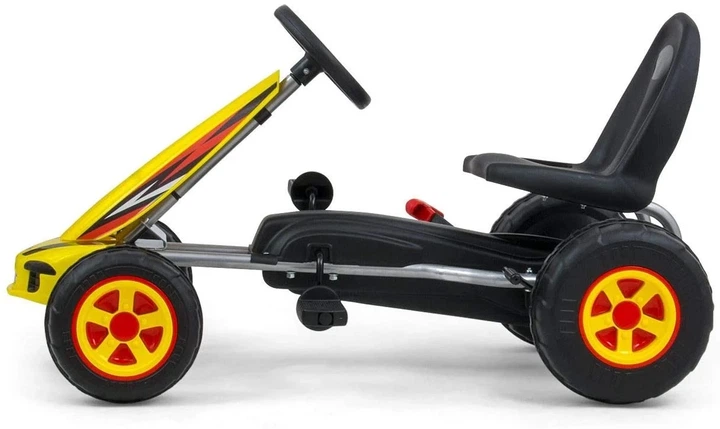 Gokart na pedały Milly Mally Viper Yellow (5901761125863) (955555912232491) - Outlet - obraz 2