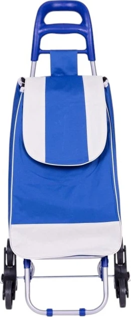 Wózek na zakupy ModernHome by Multistore 25 litrów na 6 kółkach Niebieski (5905817001965) (955555912696547) - Outlet - obraz 2